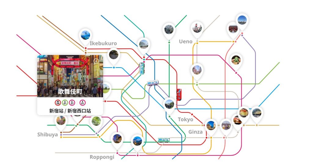 ขอบเขตการใช้ตั๋ว Tokyo Subway Ticket2