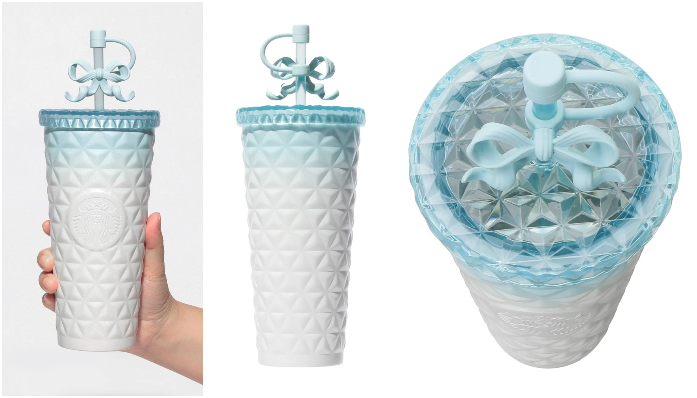 Starbucks ญี่ปุ่น_สินค้าตามฤดูกาล_สินค้าฤดูใบไม้ผลิใหม่_happy spring days_ステンレスコールドカップタンブラーナチュラルブルーグラデーション_แก้วทัมเบลอร์สแตนเลสสำหรับเครื่องดื่มเย็น ไล่สีน้ำเงินธรรมชาติ